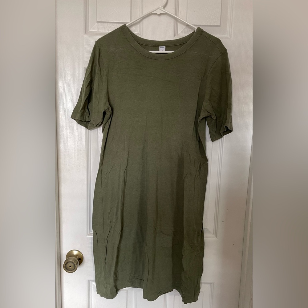 Old Navy Olive Green T-Shirt Dress